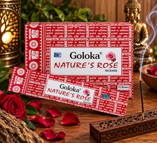 Incienso Goloka Natures Rosa